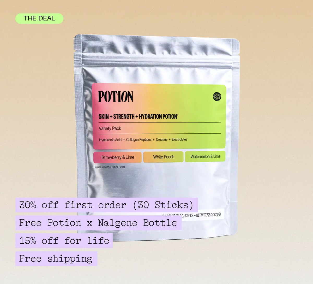 The Starter Kit + Socks | Skin + Strength + Hydration Potion